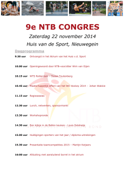 het NTB-congres - Nederlandse Triathlon Bond