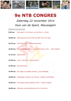 het NTB-congres - Nederlandse Triathlon Bond