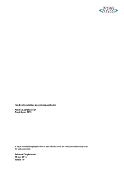 13. Handleiding inkoopapplicatie Achmea zorginkoop 2015