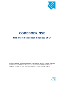 Bekijk het Codeboek van de NSE 2014