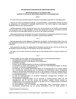 DIPLOMATIEKE PASPOORTEN EN DIENSTPASPOORTEN