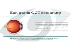 Een gratis OCT-screening