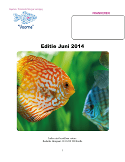 Maandblad juni 2014 - Aquariumverenigingvoorne.nl