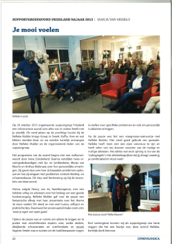 Je mooi voelen" in blad Lymfologica