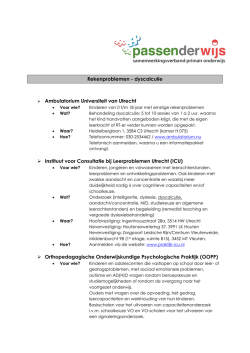 Rekenproblemen - dyscalculie Ambulatorium