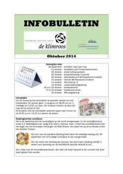 Infobulletin oktober 2014