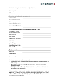 Invulformulier verkoop aan derden