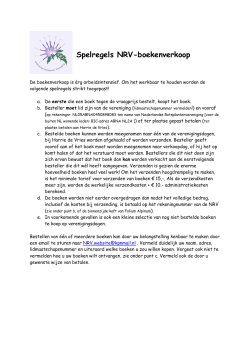Spelregels NRV-boekenverkoop - Nederlandse Rotsplanten