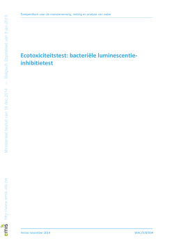 Ecotoxiciteitstest: bacteri&euml;le luminescentie