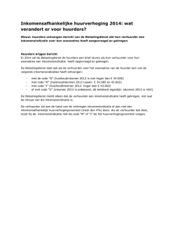 Inkomensafhankelijke huurverhoging 2014: wat