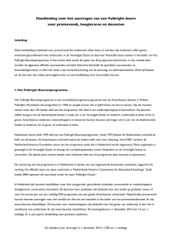 Handleiding voor het aanvragen van een Fulbright