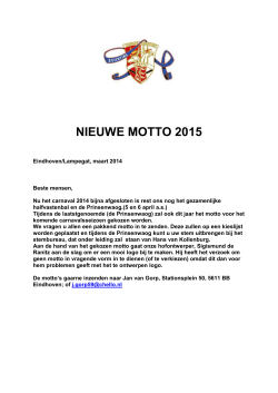 NIEUWE MOTTO 2015 - Federatie Eindhovens Carnaval