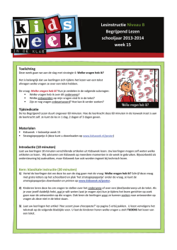 Lesinstructie B - Kidsweek in de klas