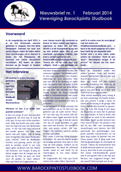 Keuringsformulier Barock Pinto Stamboek Nederland