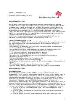Scholingsplan 2014-2015 VCA