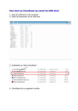 Hoe start je ClaroRead op vanaf de USB stick