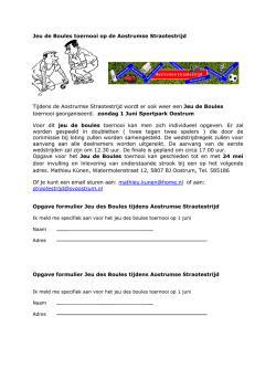 Jeu de Boules toernooi op de Aostrumse Straotestrijd
