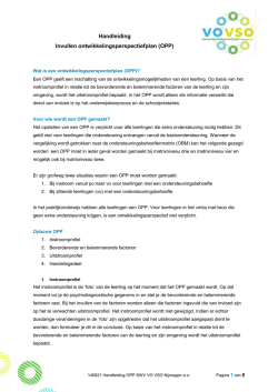 Handleiding Ontwikkelingsperspectiefplan