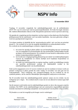 NSPV Info 23 : OCP 355 dd 12 november 2014