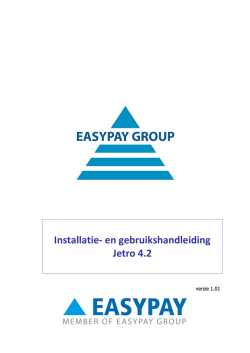 Installatie - Easypay: Jetro 4.3