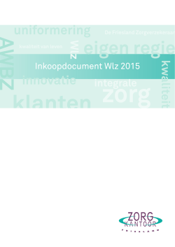 Inkoopdocument 2015 Versmalde AWBZ (Wlz)