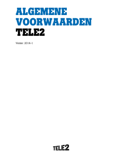 Algemene voorwaarden Tele2 Nederland BV (vanaf 28-02