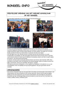 Het rondeel info 5 september 2014