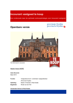 Incourant vastgoed te koop