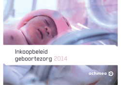 Inkoopbeleid Geboortezorg 2014 (pdf)