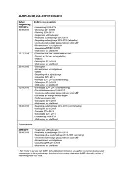 Jaarplan MR 2014-2015