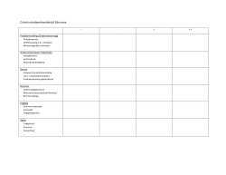 EVALUATIECRITERIA EINDWERK/SCRIPTIE