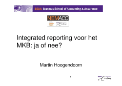 Integrated reporting voor het MKB: ja of nee?