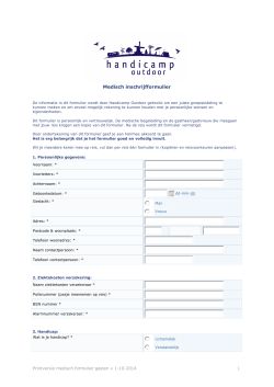 Medisch inschrijfformulier voor gasten