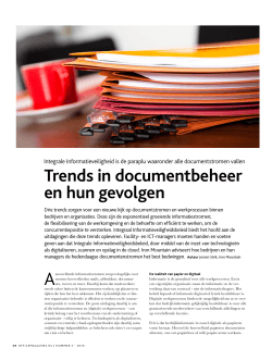 Trends in documentbeheer en hun gevolgen