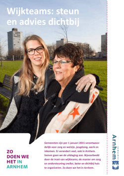 Flyer wijkteam - Gemeente Arnhem