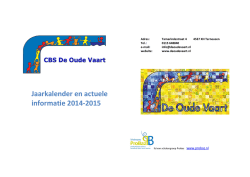 Jaarkalender-schoolgids ouders 2014-2015