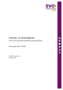 OER Verkoopspecialist cohort 2014-2017
