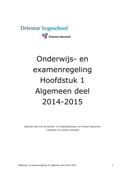 onderwijs- en examenreglement (OER)