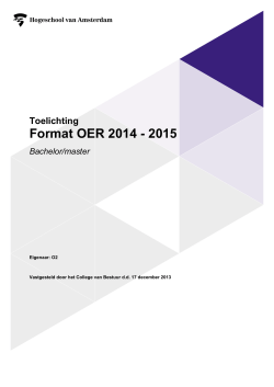 OER toelichting 2014-2015 - Score