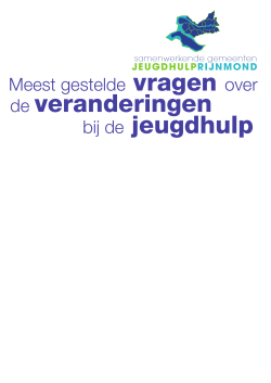 folder van de samenwerkende gemeenten jeugdhulp Rijnmond