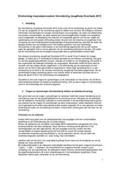Eindverslag inspraakprocedure Verordening Jeugdhulp Enschede