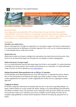 Informatiebrief verhuizing juni 2014