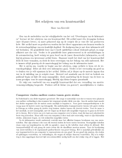 Het schrijven van een krantenartikel