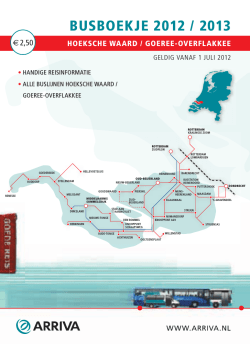 BUSBOEKJE 2012 / 2013