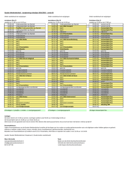 Goudse Weekendschool planning schooljaar 2014