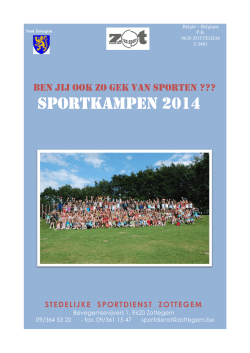 Folder Sportkampen 2014