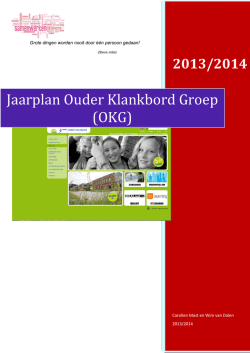 Jaarplan Ouder Klankbord Groep (OKG)