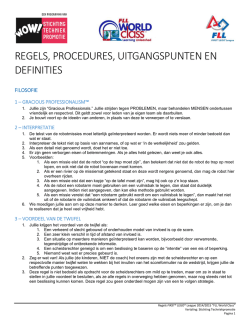 WC Regels - FIRST&reg; LEGO&reg; League