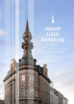 INKOOP EIGEN AANDELEN
