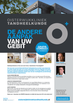 Download onze advertentie! - Oisterwijkkliniek Tandheelkunde